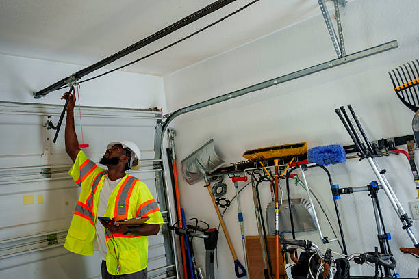 Professional Garage Door Roller Replacement technician working in Murphys, CA
